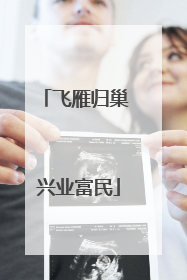 飞雁归巢 兴业富民