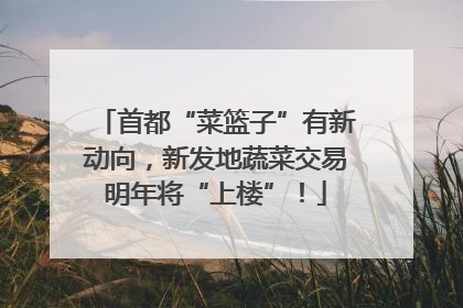 首都“菜篮子”有新动向，新发地蔬菜交易明年将“上楼”！