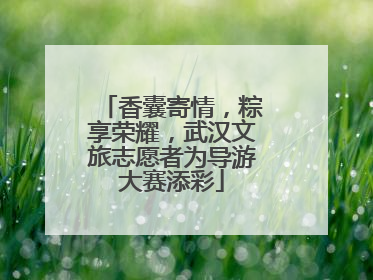 香囊寄情，粽享荣耀，武汉文旅志愿者为导游大赛添彩