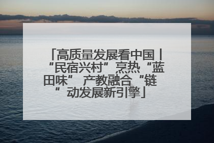 高质量发展看中国丨“民宿兴村”烹热“蓝田味” 产教融合“链”动发展新引擎