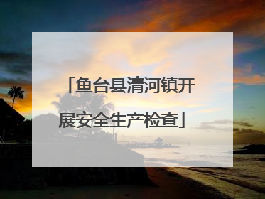 鱼台县清河镇开展安全生产检查