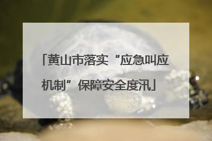 黄山市落实“应急叫应机制”保障安全度汛