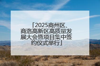 2025商州区、商洛高新区高质量发展大会暨项目集中签约仪式举行