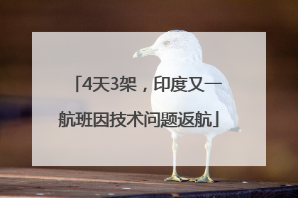 4天3架，印度又一航班因技术问题返航
