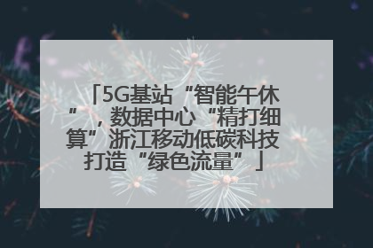 5G基站“智能午休”，数据中心“精打细算”浙江移动低碳科技打造“绿色流量”