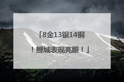8金13银14铜！鲤城表现亮眼！